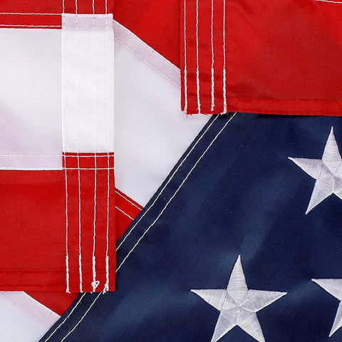WK USA Flag - 3 x 5 Embroidered Stars & Sewn Stripes! Proudly Made in the USA