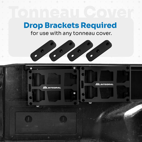 Integral Bedside Panel - Toyota Tacoma (2005+), Tundra (2007+), Jeep Gladiator (2019+) - Compatible with Milwaukee Tool Packout Organizers