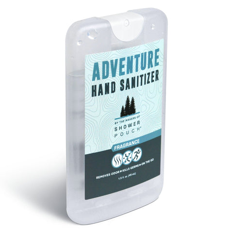 Tactical Molle Zipper Bag + Adventure Sampler Kit: 4 Shower Pouches, 1 Hand Sanitizer (80%), and 1 Deodorant
