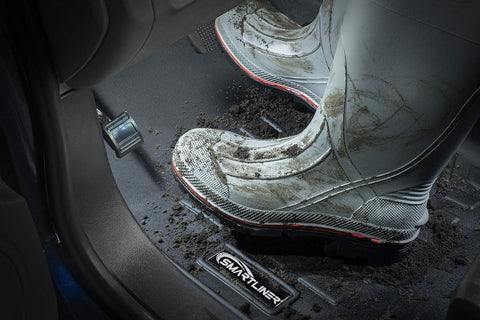 SMARTLINER 1st Row Floor Liners Compatible with 2014-2021 Transit Connect with Carpet Flooring (Short and Long Wheelbase)