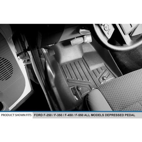 SMARTLINER Custom Fit Floor Liners For 2011-2012 F-250/F-350 Super Duty SuperCab with Depressed Drivers Side Pedal