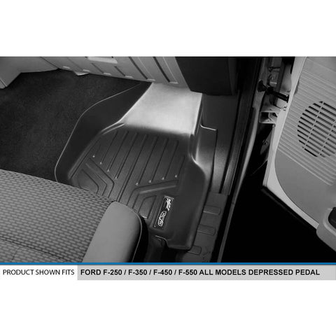 SMARTLINER Custom Fit Floor Liners For 2011-2012 F-250/F-350/F-450 Super Duty with Depressed Drivers Side Pedal