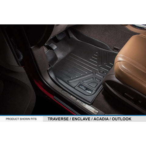 SMARTLINER Custom Fit Floor Liners For Traverse/Enclave/Acadia/Outlook (with 2nd Row Bench Seat)