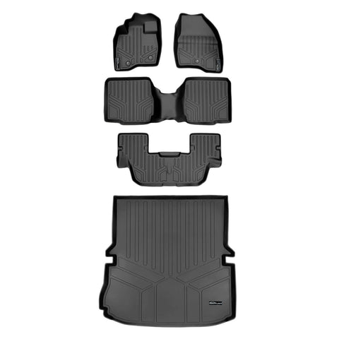 SMARTLINER Custom Fit Floor Liners For 2011-2014 Ford Explorer (with 2nd Row Center Console)