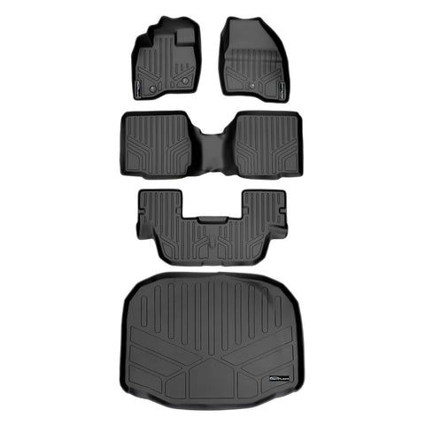 SMARTLINER Custom Fit Floor Liners For 2011-2014 Ford Explorer (with 2nd Row Center Console)