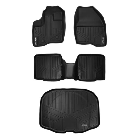 SMARTLINER Custom Fit Floor Liners For 2011-2014 Ford Explorer (with 2nd Row Center Console)