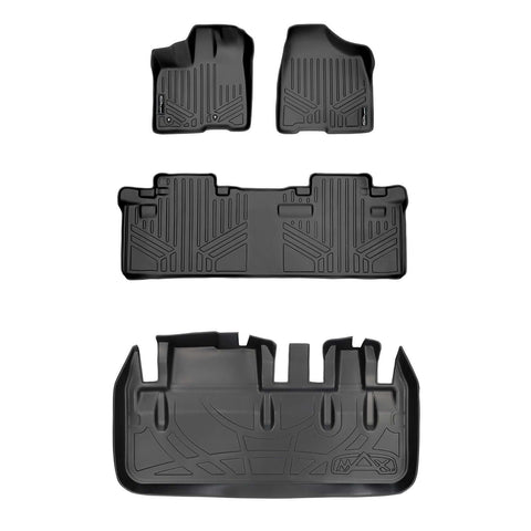 SMARTLINER Custom Fit Floor Liners For 2011-2012 Toyota Sienna (8 Passenger Model)
