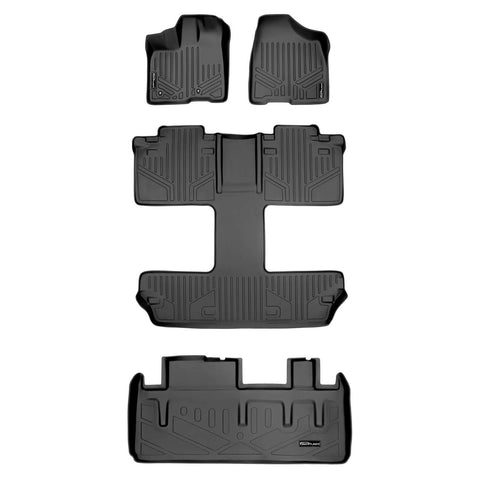 Smart Trim™ Custom Fit Floor Liners For 2011 2012 Toyota Sienna 7 Passenger Model