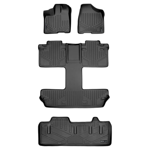 Smart Trim™ Custom Fit Floor Liners For 2011 2012 Toyota Sienna 7 Passenger Model