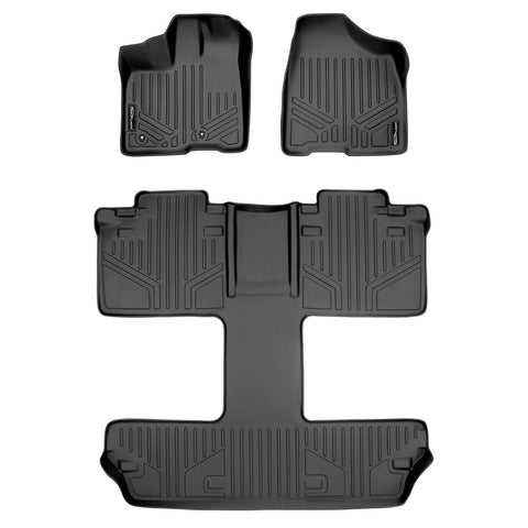 Smart Trim™ Custom Fit Floor Liners For 2011 2012 Toyota Sienna 7 Passenger Model