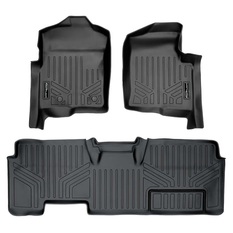 Smart Trim™ Custom Fit Floor Liners For 2011-2014 Ford F-150 SuperCab Non Flow Center Console