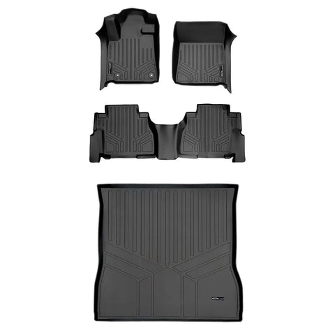 SMARTLINER Custom Fit Floor Liners For 2008 - 2022 Toyota Sequoia with 2nd Row Bench Seat