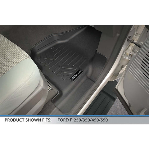 SMARTLINER Custom Fit Floor Liners For 2012-2016 F-250/F-350/F-450 Super Duty Crew Cab with Raised Drivers Side Pedal