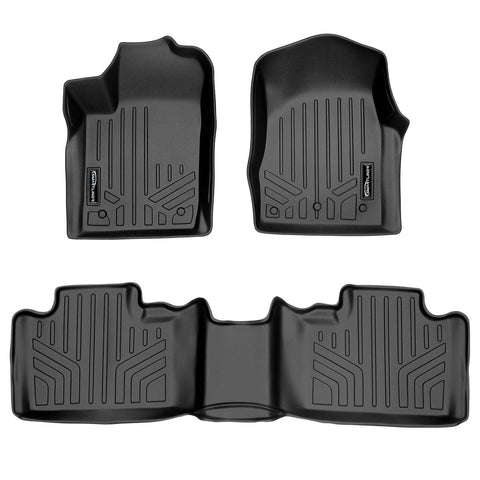 Smart Trim™ Custom Fit Floor Liners For 13-16 Durango with 1st Row Dual Floor Hooks & 2nd Row Bucket Seats