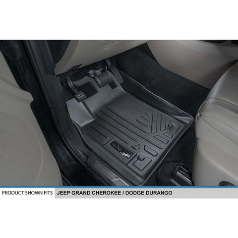 Smart Trim™ Custom Fit Floor Liners For 2013-16 Durango with 1st Row Dual Floor Hooks & 2nd Row Bench Seat
