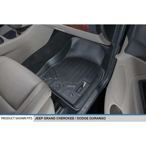 Smart Trim™ Custom Fit Floor Liners For 13-16 Durango with 1st Row Dual Floor Hooks & 2nd Row Bucket Seats