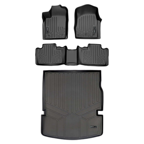 Smart Trim™ Custom Fit Floor Liners For 2013-16 Durango with 1st Row Dual Floor Hooks & 2nd Row Bench Seat