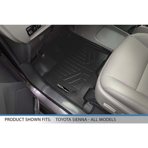 Smart Trim™ Custom Fit Floor Liners For 2013 2020 Sienna 7 Passenger Model with Power Folding 3rd Row Seats
