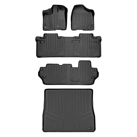 SMARTLINER Custom Fit Floor Liners For 2013-2020 Toyota Sienna (8 Passenger Model)