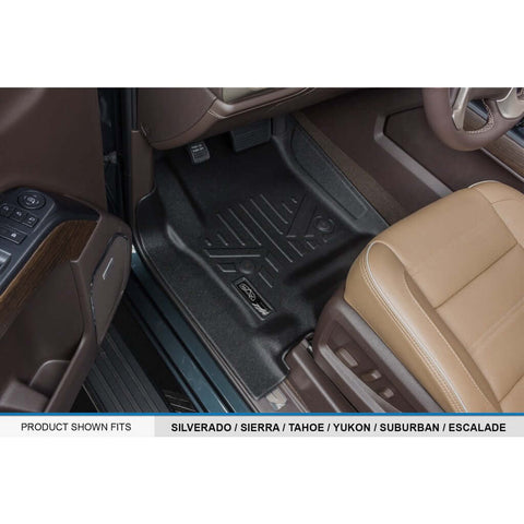 SMARTLINER Custom Fit Floor Liners For 2015-2020 Cadillac Escalade ESV with 2nd Row Bench Seat