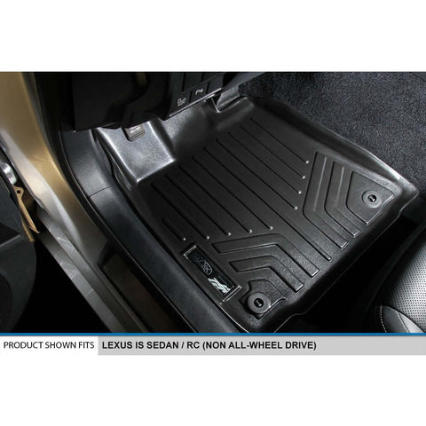 SMARTLINER Custom Fit Floor Liners For 2014-2024 Lexus IS Sedan RWD / 2015-2021 RC (Rear Wheel Drive Only)