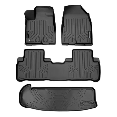 SMARTLINER Custom Fit Floor Liners For 2014-2019 Toyota Highlander (with 2nd Row Bench Seat)