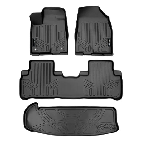 SMARTLINER Custom Fit Floor Liners For 2014-2019 Toyota Highlander Hybrid (with 2nd Row Bench Seat)