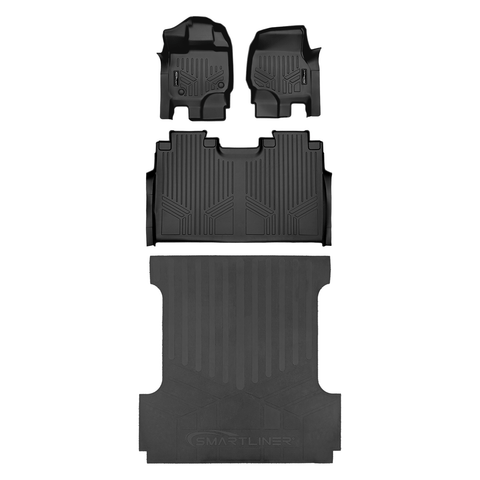 SmartCoverage™ Custom Fit Floor Liners For 2015-2025 Ford F-150 SuperCrew Cab with 1st Row Bucket Seats