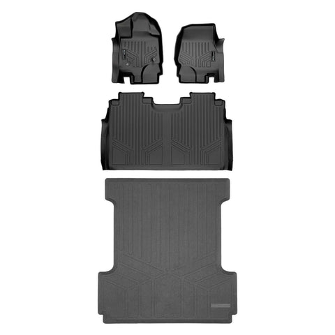 SmartCoverage™ Custom Fit Floor Liners For 2015-2025 Ford F-150 SuperCrew Cab with 1st Row Bucket Seats (Vinyl Flooring)