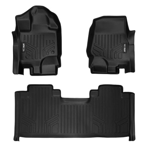 SMARTLINER Custom Fit Floor Liners For 2015-2025 Ford F-150 SuperCab with 1st Row Bucket Seats Vinyl Flooring