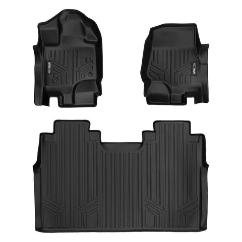 SmartCoverage™ Custom Fit Floor Liners For 2015-2025 Ford F-150 SuperCrew Cab with 1st Row Bench Seat (No OTH and no 2nd Row Underseat Storage)