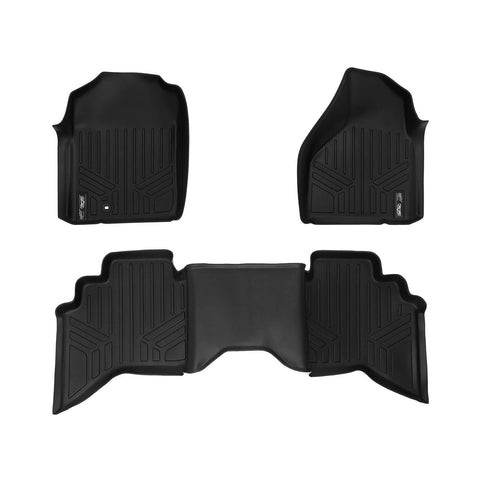 SMARTLINER Custom Fit Floor Liners For 2002-2008 Dodge Ram 1500 Quad Cab / 2003-2009 Ram 2500/3500 Quad Cab