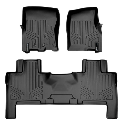 Smart Trim™ Custom Fit Floor Liners For 2011 - 2017 Ford Expedition EL/Lincoln Navigator (with 2nd Row Bench Seat or Console)