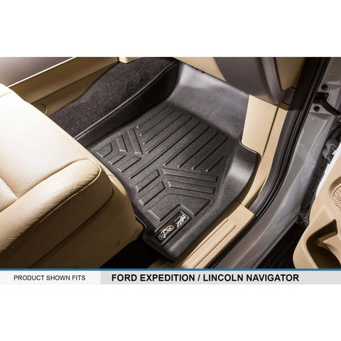 SMARTLINER Custom Fit Floor Liners For 2011-2017 Ford Expedition/Lincoln Navigator with 2nd Row Bench Seat or Console