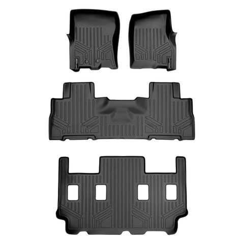 SMARTLINER Custom Fit Floor Liners For 2011 - 2017 Ford Expedition EL/Lincoln Navigator with 2nd Row Bucket Seats (without Console)