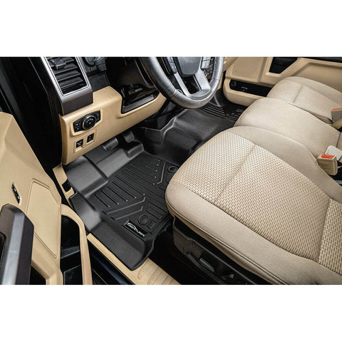 SmartCoverage™ Custom Fit Floor Liners For 2015-2025 Ford F-150 SuperCab with 1st Row Bench Seat With rear under seat Storage (Vinyl)