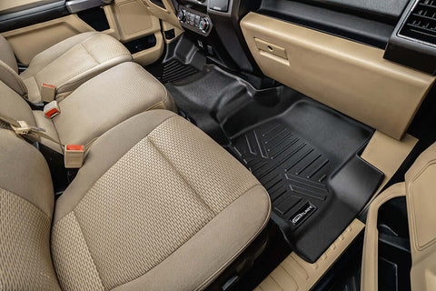 SmartCoverage™ Custom Fit Floor Liners For 2015-2025 Ford F-150 SuperCrew Cab With 1st Row Bench Seat No 2nd Row Underseat Storage