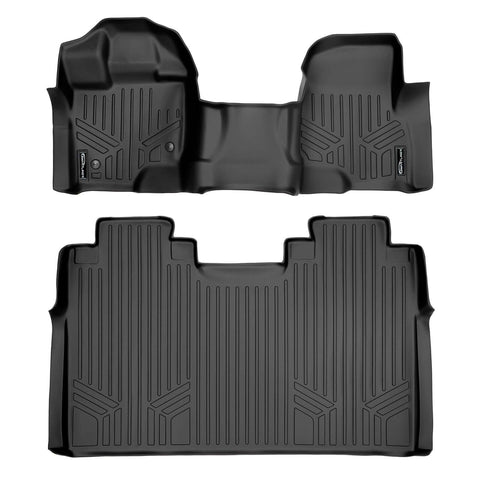 SmartCoverage™ Custom Fit Floor Liners For 2015-2025 Ford F-150 SuperCrew Cab with 1st Row Bench Seat No 2nd Row Underseat Storage (Vinyl Flooring)