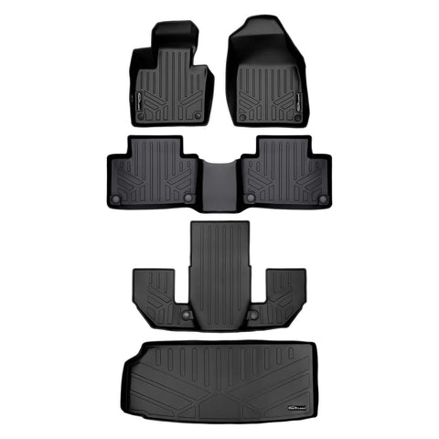 SMARTLINER Custom Fit Floor Liners For 2020-2025 Volvo XC90 (6 Passenger Models. No Plug-in Hybrid Models)