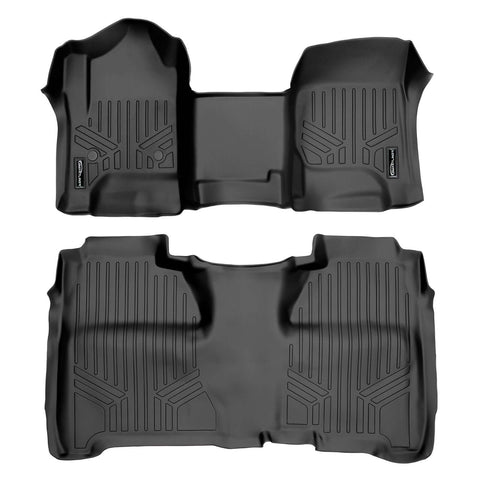 SMARTLINER Custom Fit Floor Liners For Crew Cab 2014-2018 Silverado/Sierra 1500 - 2015-2021 2500/3500 HD