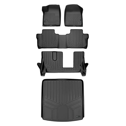 SMARTLINER Custom Fit Floor Liners For 2020-2025 Cadillac XT6 with 2nd Row Bench Seat