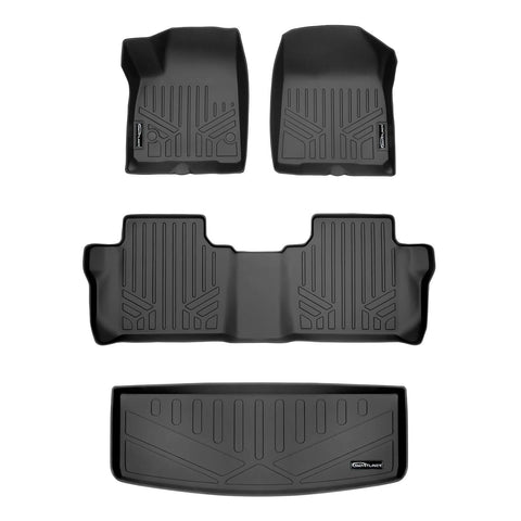 SMARTLINER Custom Fit Floor Liners For 2020-2025 Cadillac XT6 with 2nd Row Bench Seat