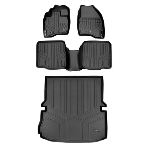 SMARTLINER Custom Fit Floor Liners For 2017-2019 Ford Explorer without 2nd Row Center Console