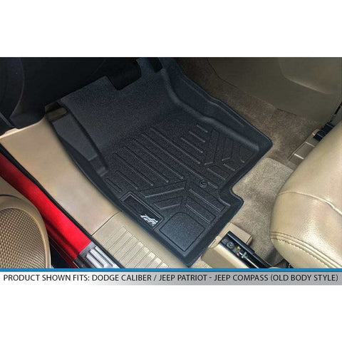 SMARTLINER Custom Fit Floor Liners For 2007-2012 Dodge Caliber / 2007-2017 Jeep Patriot / Compass Old Body Style