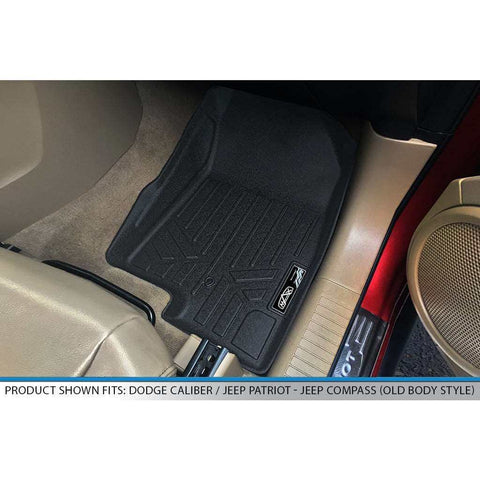 SMARTLINER Custom Fit Floor Liners For 2007-2012 Dodge Caliber / 2007-2017 Jeep Patriot / Compass Old Body Style