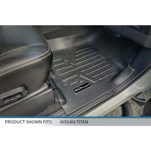 SMARTLINER Custom Fit Floor Liners For 2008-2010 QX56 / 08-15 Armada / Titan (Only Dual Drivers Side Floor Posts)