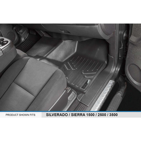 Smart Trim™ Custom Fit Floor Liners For 2007-2013 Silverado/Sierra 1500 - 2007-2014 2500/3500 HD Crew Cabin