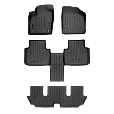 SMARTLINER Custom Fit Floor Liners For 2018-2025 Atlas (with 2nd Row Bucket Seats)