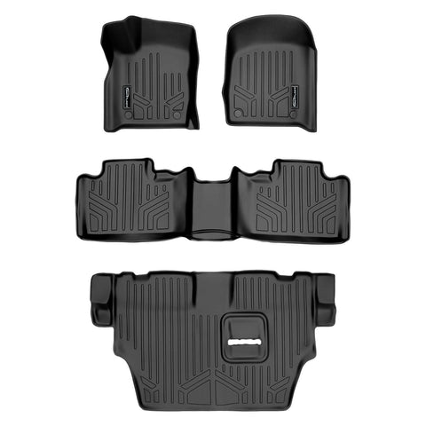 Smart Trim™ Custom Fit Floor Liners For 2016-2025 Dodge Durango (with 2nd Row Bench Seat)