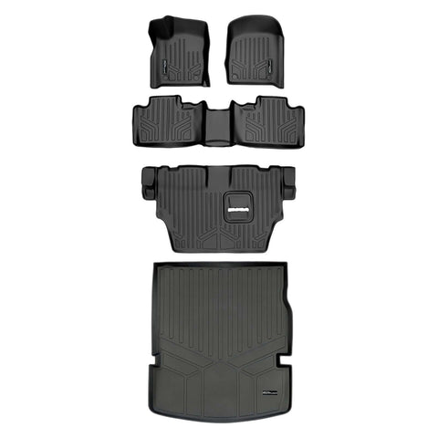 Smart Trim™ Custom Fit Floor Liners For 2016-2025 Dodge Durango (with 2nd Row Bench Seat)